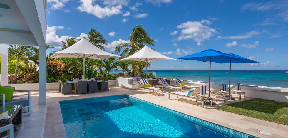 Nirvana Barbados Beachfront For Sale Pool and Beach