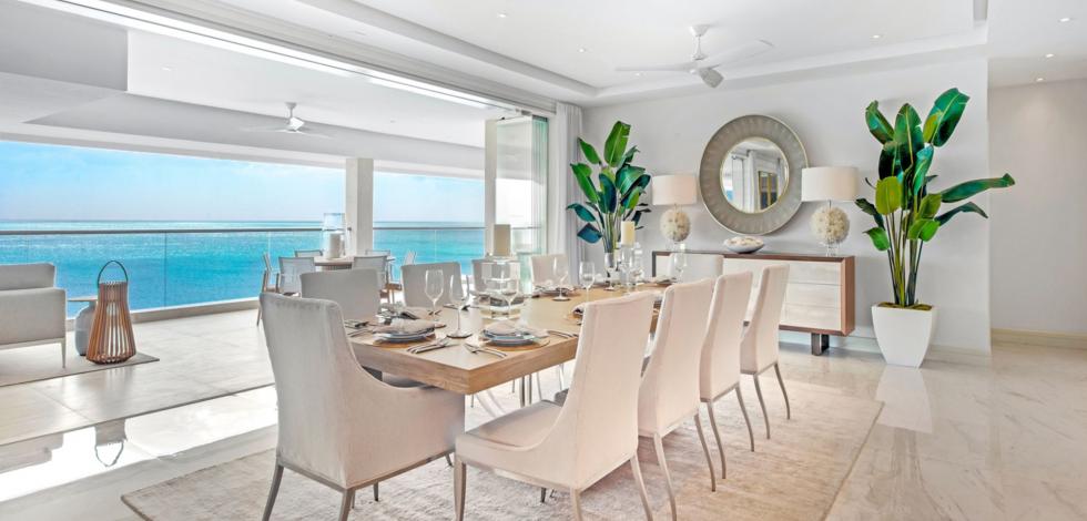 Tigre Del Mar Portico 5 and 6 Barbados For Sale Formal Dining and Ocean View