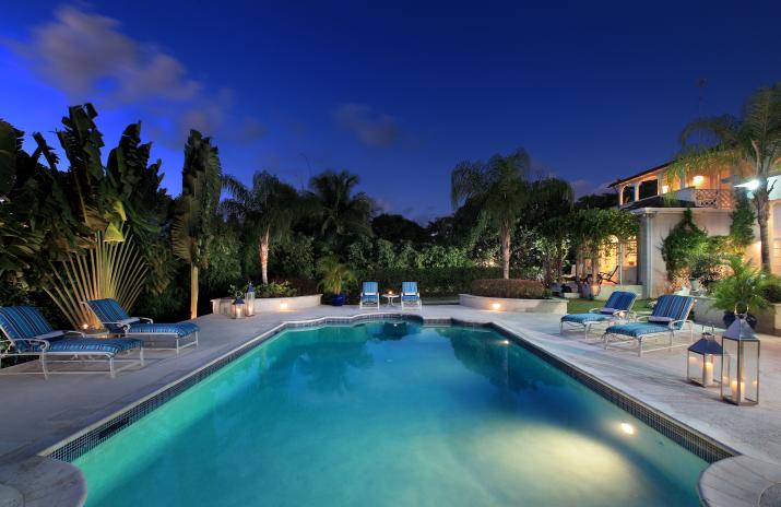 Sandy Lane Saramanda Barbados For Sale Pool Night