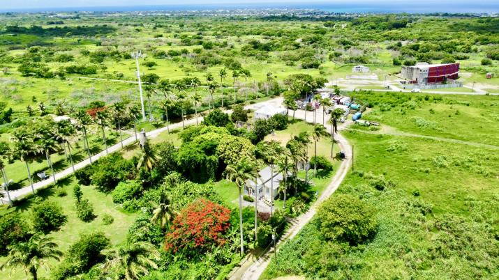 Staple Grove Plantation Yard Barbados For Sale Aerial 1 Towards Ocean
