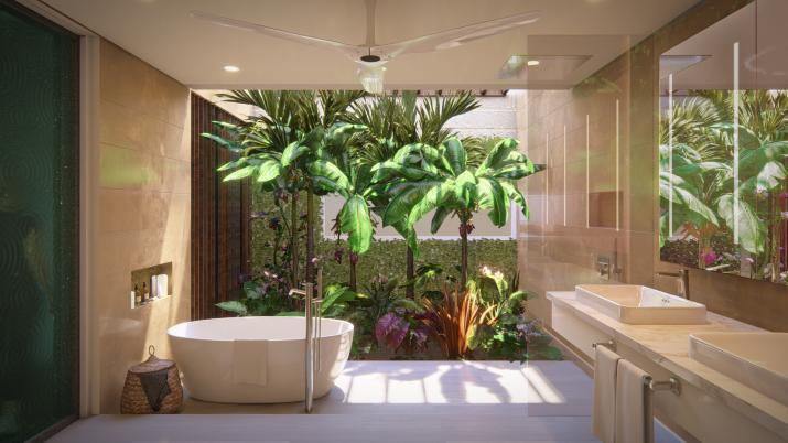 For Sale East Resort 1 Bed Hillside Villas Bathroom with Tub and Shower