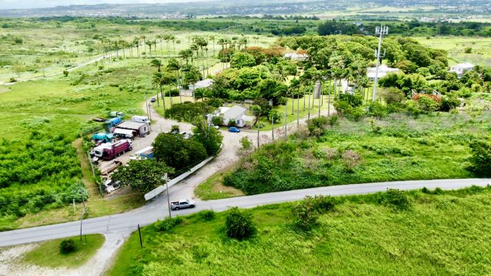 Staple Grove Plantation Yard Barbados For Sale Aerial 3 Inland