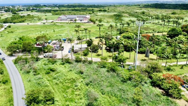 Staple Grove Plantation Yard Barbados For Sale Aerial 5 Towards West Coast and Ocean