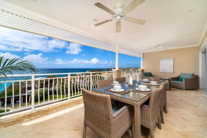 The Crane Residences Barbados Unit 5252 For Sale Covered Patio and Seaview