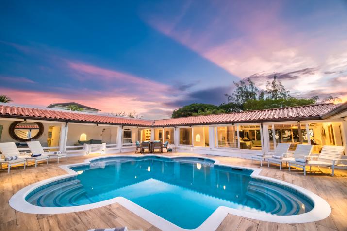 Buttsbury House Barbados For Sale Night Pool