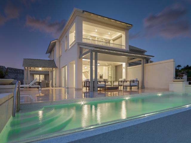 Courtyard Villas #18 Apes Hill Barbados For Sale Exterior Night