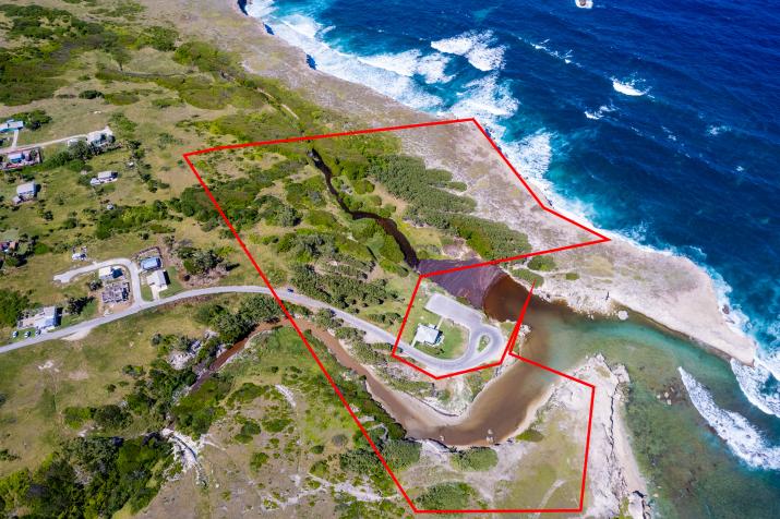 River Bay Development Land For Sale St. Lucy Barbados Aerial Outline