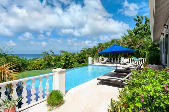Villa Irene 4 Bedroom Home For Sale In Barbados View From Gardens of Pool Deck