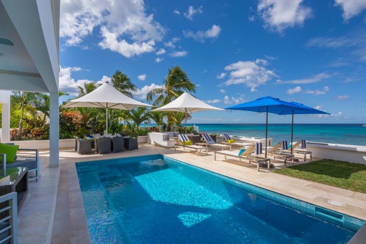 Nirvana Barbados Beachfront For Sale Pool and Beach