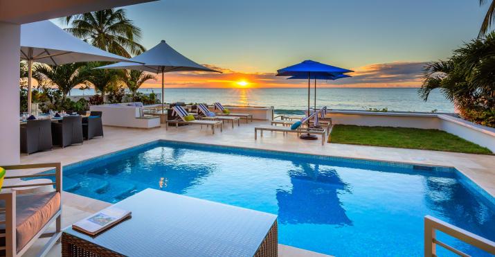 Nirvana Barbados Beachfront For Sale Sunset