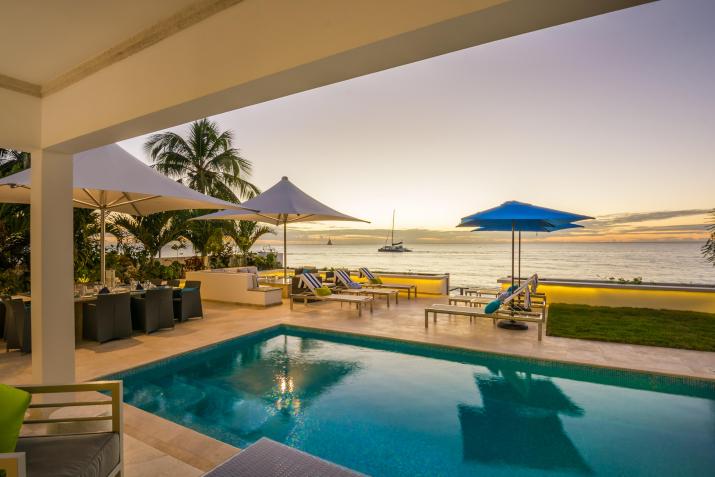 Nirvana Barbados Beachfront For Sale Sunset 4