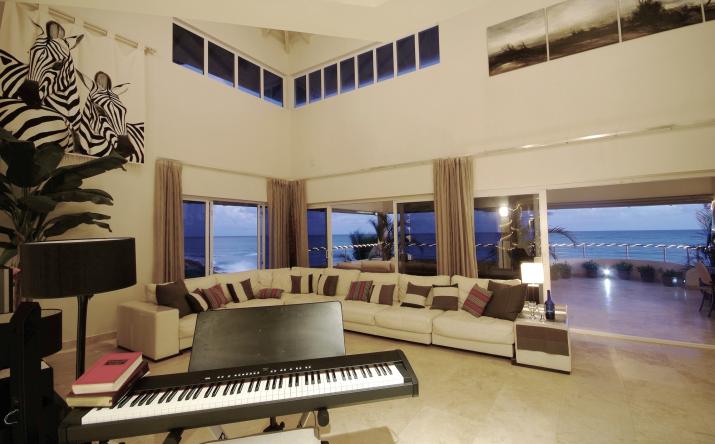 Petros Villa Barbados For Sale Living Room with Ocean View