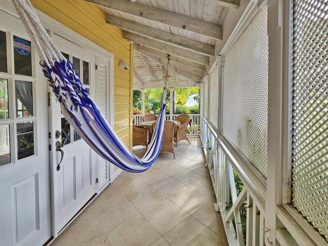 Porters Court 2 Barbados For Sale Hammock on Patio