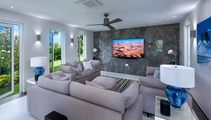 Royal Westmoreland Palm Ridge 3 'Seaduced' Barbados For Sale TV Room