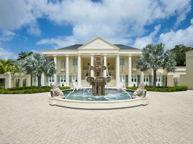 For Sale The Ridge Estate Barbados Main Entrance With Fountain