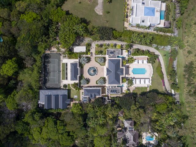 For Sale The Ridge Estate Barbados Direct Down Aerial Photo