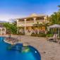 Blue Water Sugar Hill Barbados For Sale Pool and Loungers at Sunset