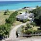 Paradise Point Oceanfront Home For Sale In Barbados Aerial Of Driveway and Property