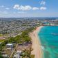 Unit 102 Allure Beachfront Barbados For Sale Aerial with Site Location on Brighton Beach