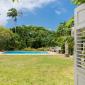 Clifton Hall Barbados For Sale View From Kitchen of Pool and Gardens