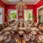 Clifton Hall Barbados For Sale Formal Dining Room with Laid 16 Seater Table