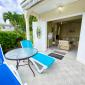 146 Heywoods Barbados Double Apartment For Sale Downstairs Patio with Sun Loungers
