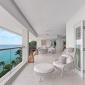 Tigre Del Mar Portico 5 and 6 Barbados For Sale Patio Coffee Table and Ocean View
