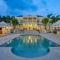 For Sale The Ridge Estate Barbados Swimming Pool and Deck at Dusk